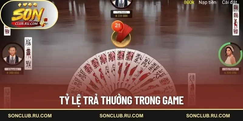 Tỷ lệ trả thưởng trong game bài chắn SONCLUB